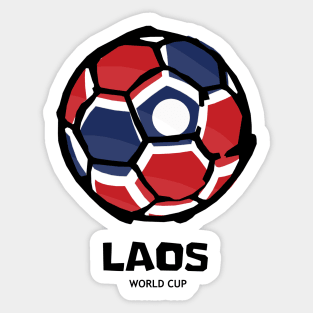 Laos Football Country Flag Sticker